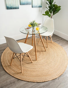 Dhaka Braided Jute Rug in Natural