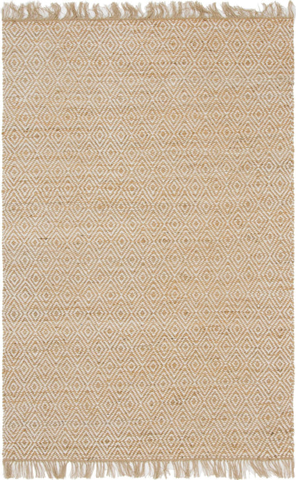 Assam Braided Jute Rug in Natural/Ivory