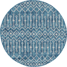 Load image into Gallery viewer, Outdoor Tribal Trellis Rug in Teal