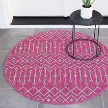 Load image into Gallery viewer, Outdoor Tribal Trellis Rug in Pink