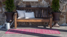 Load image into Gallery viewer, Outdoor Tribal Trellis Rug in Pink