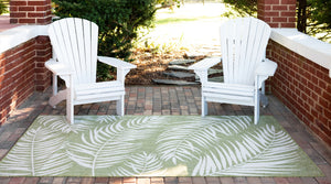 Outdoor Palm Rug in Green