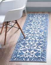 Load image into Gallery viewer, Floral Boston Rug in Ivory/Blue