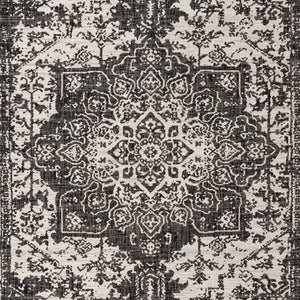 Dubai Outdoor Rug in Charcoal by Jill Zarin