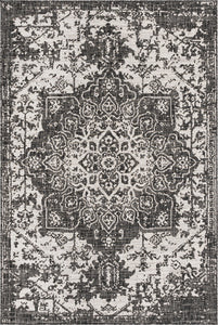 Dubai Outdoor Rug in Charcoal by Jill Zarin