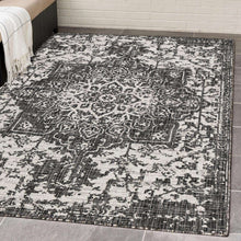 Load image into Gallery viewer, Dubai Outdoor Rug in Charcoal by Jill Zarin