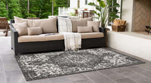 Load image into Gallery viewer, Dubai Outdoor Rug in Charcoal by Jill Zarin