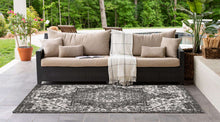 Load image into Gallery viewer, Dubai Outdoor Rug in Charcoal by Jill Zarin