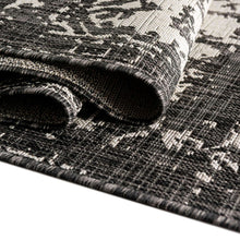 Load image into Gallery viewer, Dubai Outdoor Rug in Charcoal by Jill Zarin