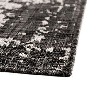 Dubai Outdoor Rug in Charcoal by Jill Zarin