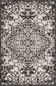 Dubai Outdoor Rug in Charcoal by Jill Zarin