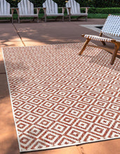 Load image into Gallery viewer, Costa Rica Outdoor Rug in Rust Red by Jill Zarin