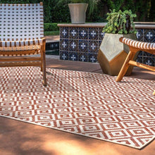 Load image into Gallery viewer, Costa Rica Outdoor Rug in Rust Red by Jill Zarin