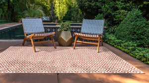 Costa Rica Outdoor Rug in Rust Red by Jill Zarin