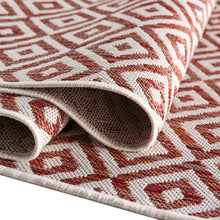 Load image into Gallery viewer, Costa Rica Outdoor Rug in Rust Red by Jill Zarin