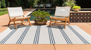 Anguilla Outdoor Rug in Ivory by Jill Zarin