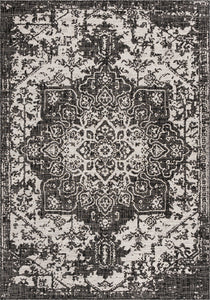 Dubai Outdoor Rug in Charcoal by Jill Zarin